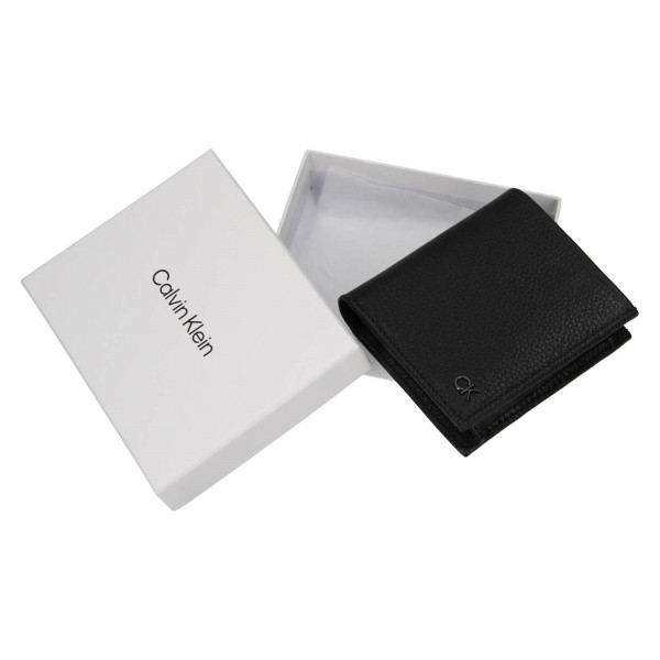 Pánská kožená peněženka Calvin Klein Mandra - černá