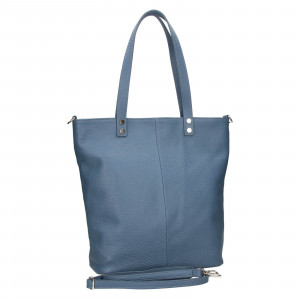 Dámská kožená kabelka Italia Elena - modrá