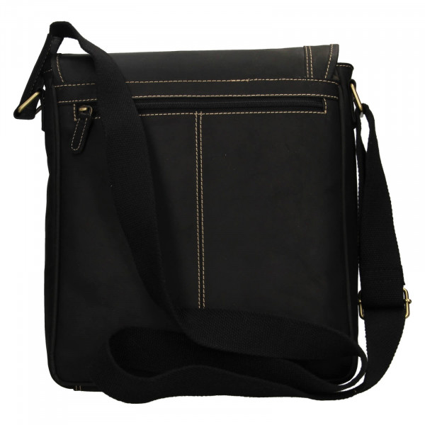 Pánská kožená taška přes rameno HGL Marcel - černá