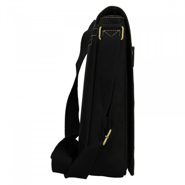Pánská kožená taška přes rameno HGL Marcel - černá