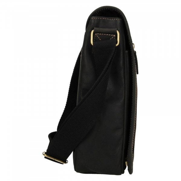 Pánská kožená taška přes rameno HGL Arnes - černá