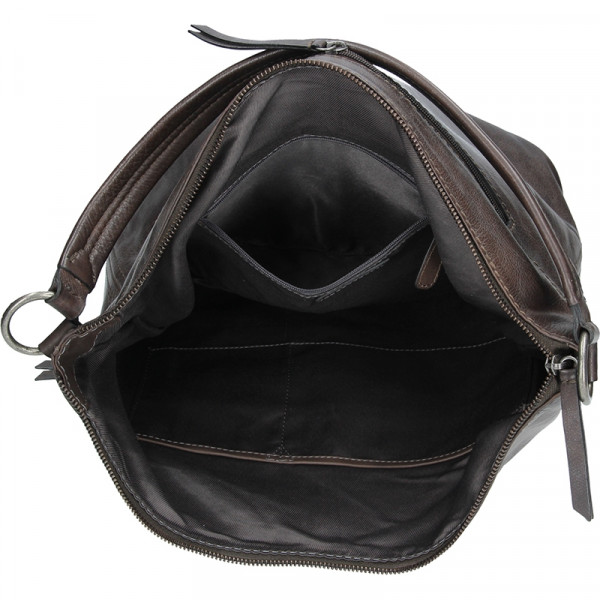 Dámská kožený kabelka Lagen Dana - hnědo-šedá