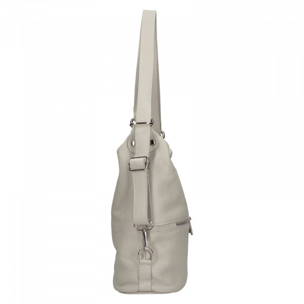 Dámská kožená batůžko-kabelka Italia Ariana - světle šedá