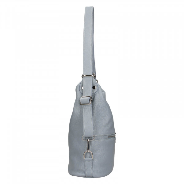 Dámská kožená batůžko-kabelka Italia Ariana - světle modrá