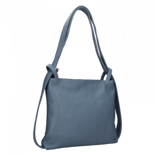 Dámská kožená batůžko-kabelka Italia Maria - tmavě modrá