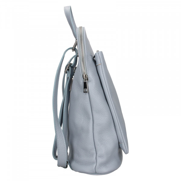 Dámská kožená batůžko-kabelka Italia Ella - světle modrá