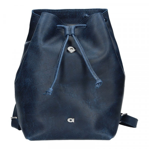 Dámský kožený batoh Daag Fanky GO! 26 - tmavě modrá