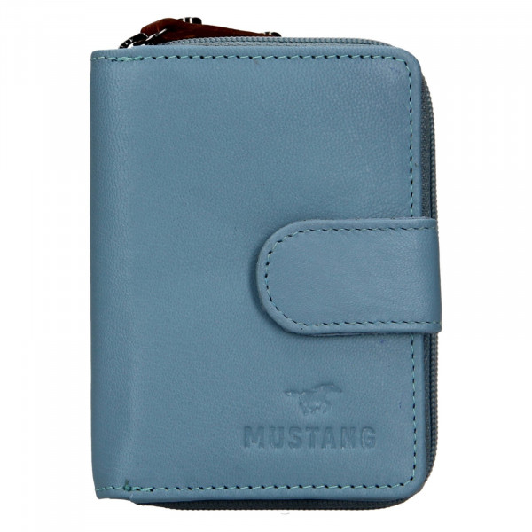 Dámská kožená peněženka Mustang Olga - modrá