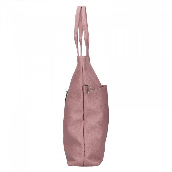 Dámská kožená kabelka Italia Ghita - růžová