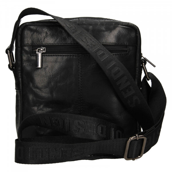 Panská kožená taška přes rameno SendiDesign Jacobe - černá