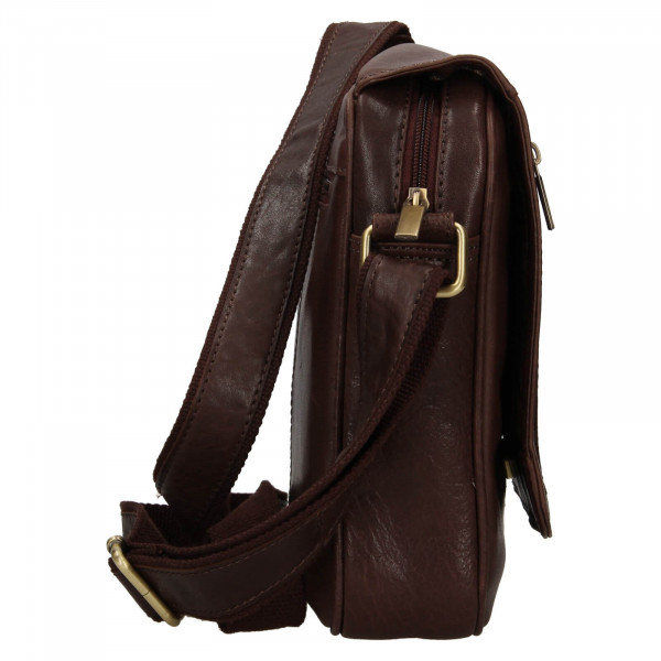 Pánská kožená taška přes rameno SendiDesign Morven - hnědá