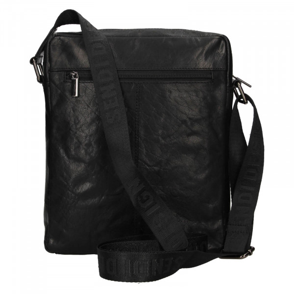 Pánská kožená taška přes rameno SendiDesign Feelixs - černá