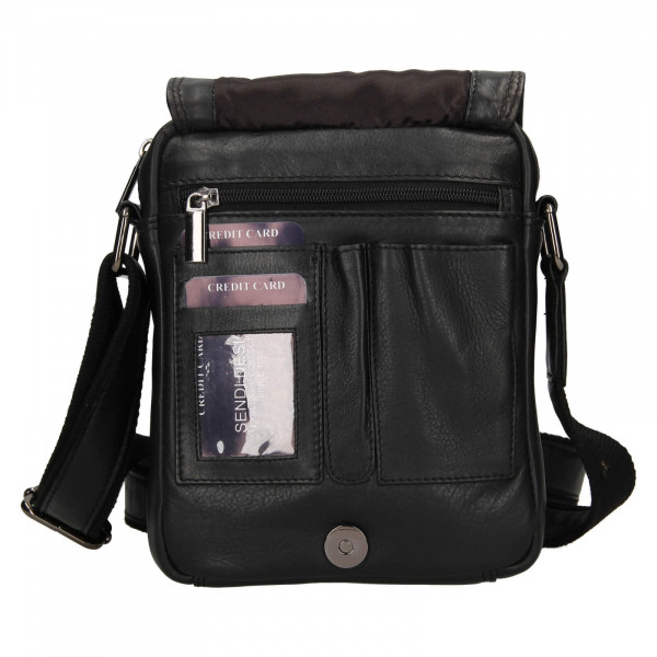Pánská kožená taška přes rameno SendiDesign Telon - černá