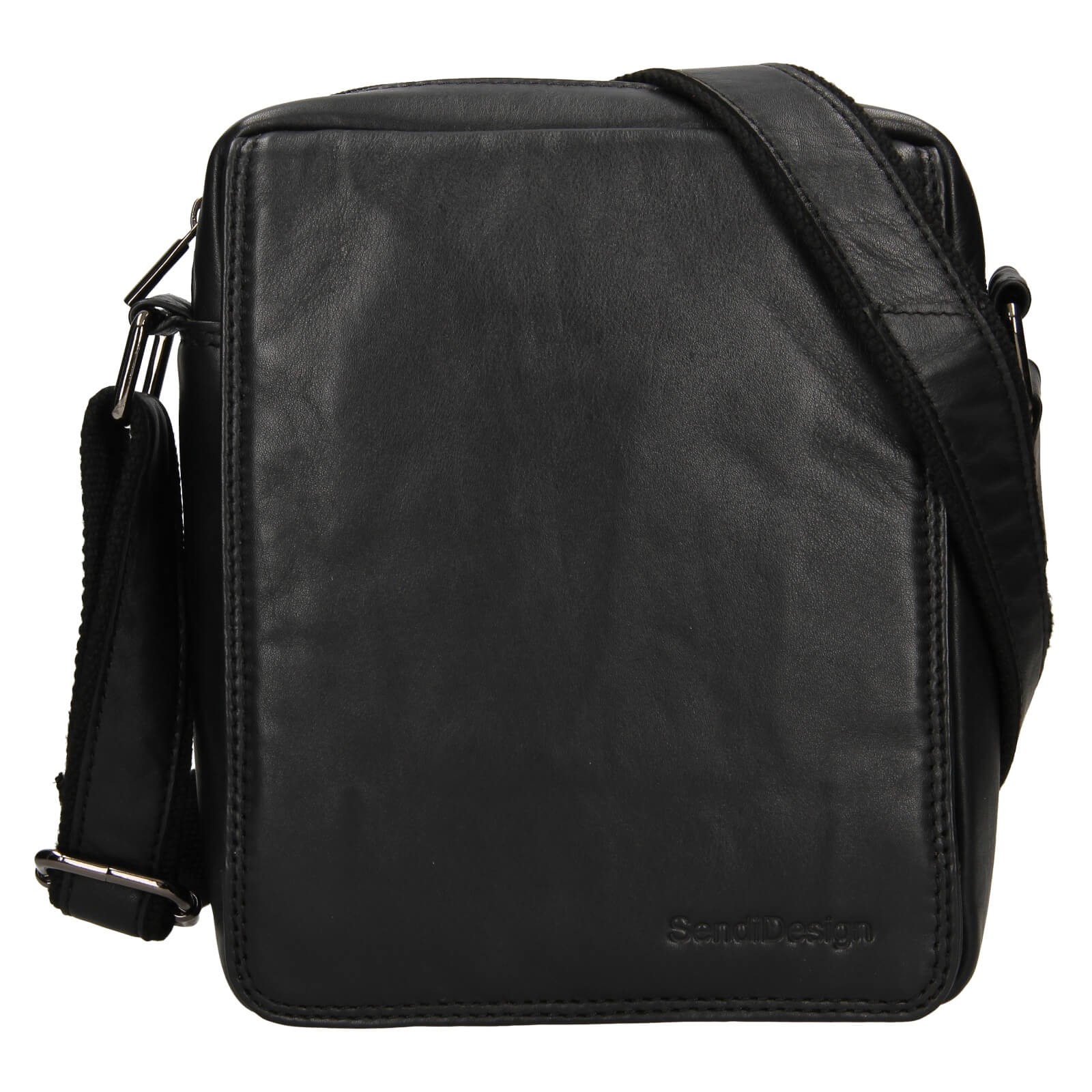 Pánská kožená taška přes rameno SendiDesign Trinte - černá