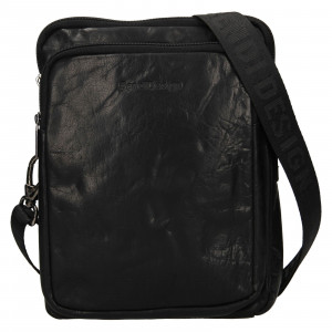 Panská kožená taška přes rameno SendiDesign Ulte - black