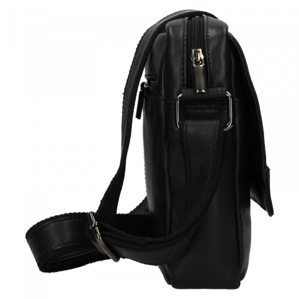 Pánská kožená taška přes rameno SendiDesign Dobner - černá