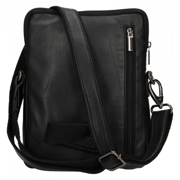 Panská kožená taška přes rameno SendiDesign Bente - černá