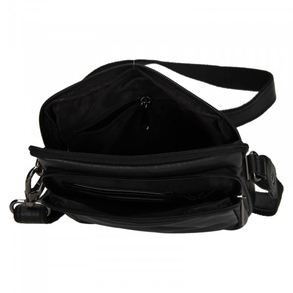 Panská kožená taška přes rameno SendiDesign Bente - černá