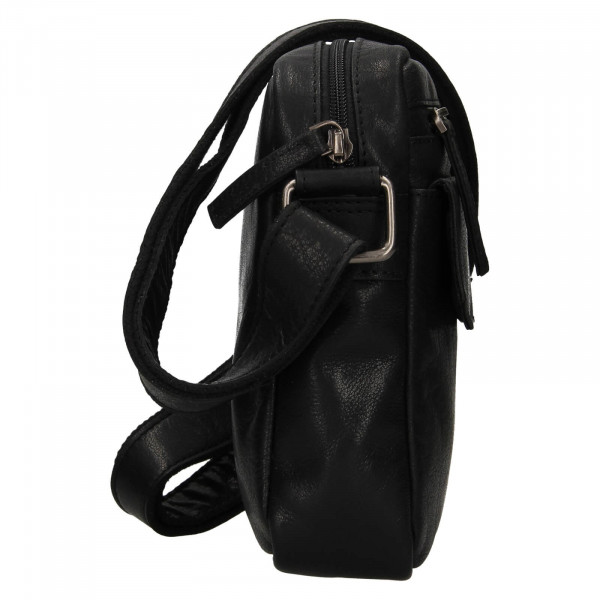 Pánská kožená taška přes rameno Lagen Jack - černá
