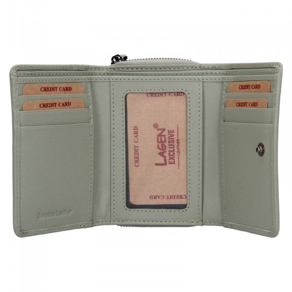 Dámská kožená peněženka Lagen Stelna - světle zelená