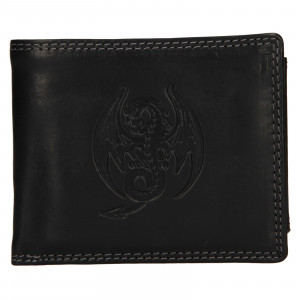 Pánská kožená peněženka SendiDesign Dragon - černá