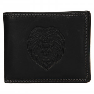 Pánská kožená peněženka SendiDesign Lion - černá