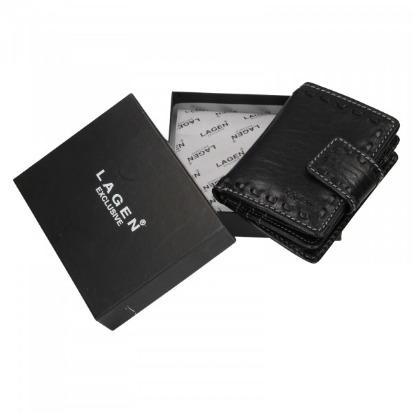 Dámská kožená peněženka Lagen Luren - černá