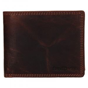 Pánská kožená peněženka SendiDesign Arnost - hnědá