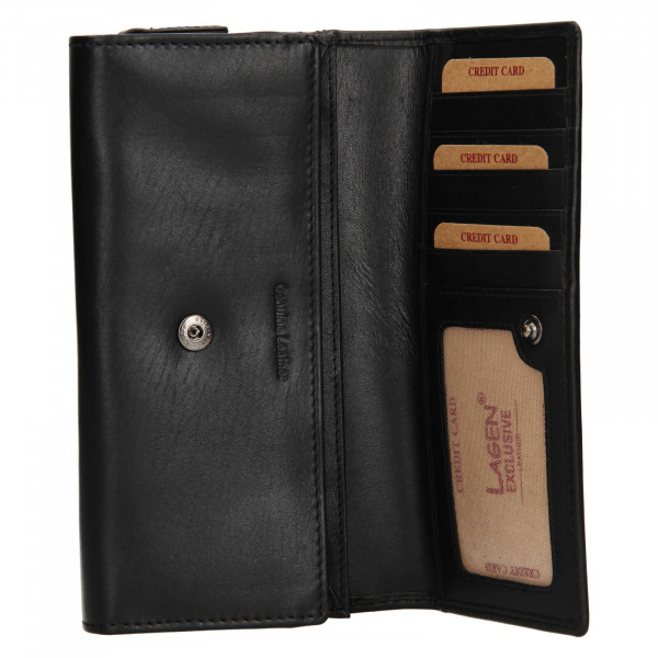 Dámská kožená peněženka Lagen Carlas - černá