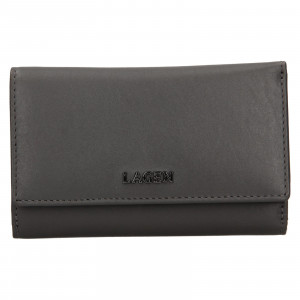 Dámská kožená peněženka Lagen Slávka - tmavě šedá
