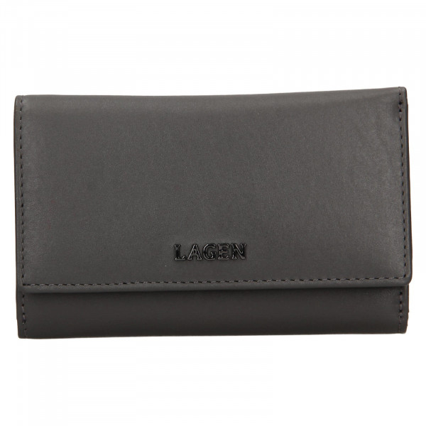Dámská kožená peněženka Lagen Slávka - tmavě šedá