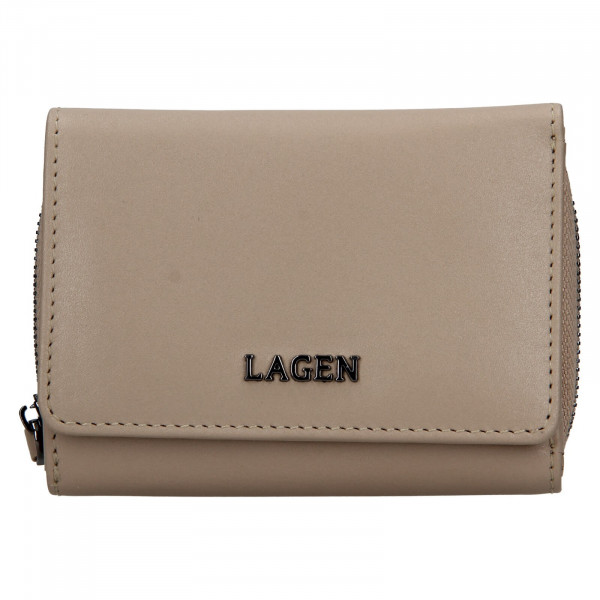 Dámská kožená peněženka Lagen Stelna - béžová