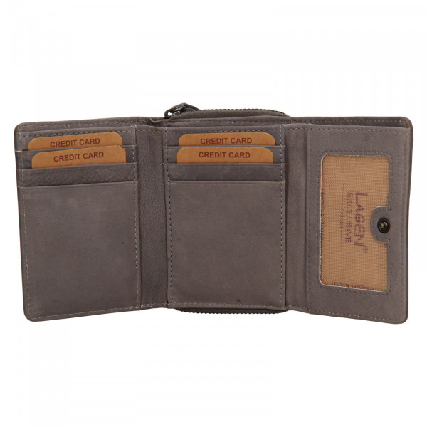 Dámská kožená peněženka Lagen Viola - šedá