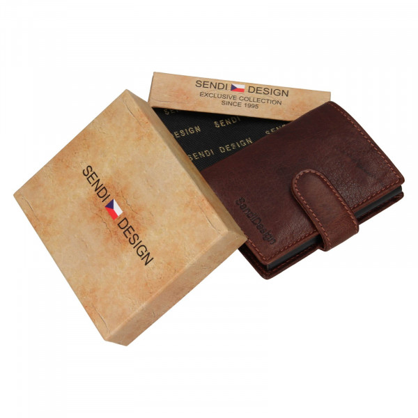 Pánská kožená peněženka SendiDesign Klonnt - hnědá