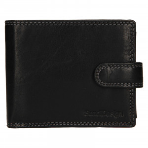 Pánská kožená peněženka SendiDesign Chore - černá