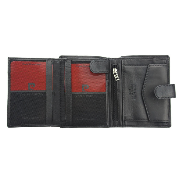 Pánská kožená peněženka Pierre Cardin Peter - černo-modrá