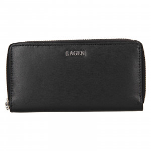 Dámská kožená peněženka Lagen Double - černá