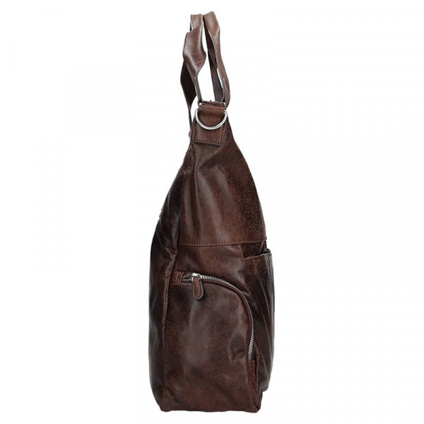 Luxusní pánská kožená taška Gérard Henon Paull - hnědá