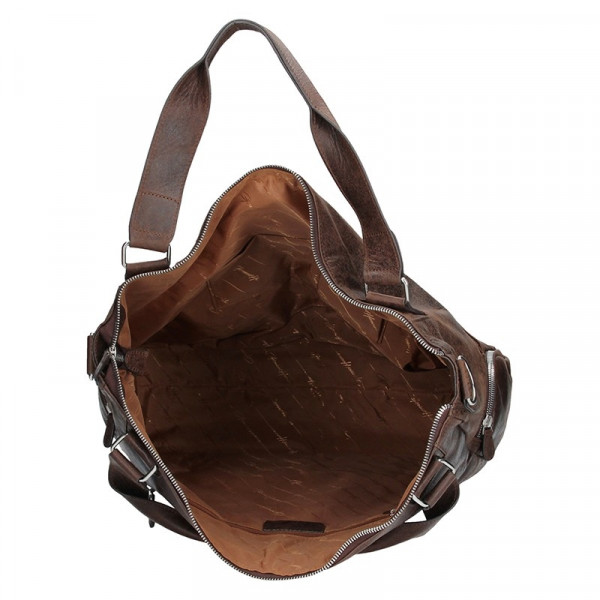 Luxusní pánská kožená taška Gérard Henon Paull - hnědá