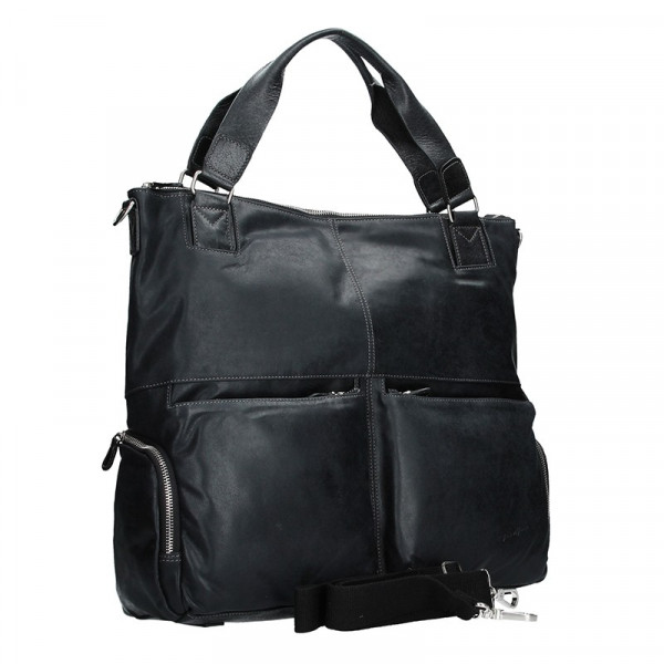 Luxusní pánská kožená taška Gérard Henon Paull - černá