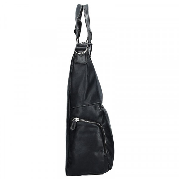 Luxusní pánská kožená taška Gérard Henon Paull - černá