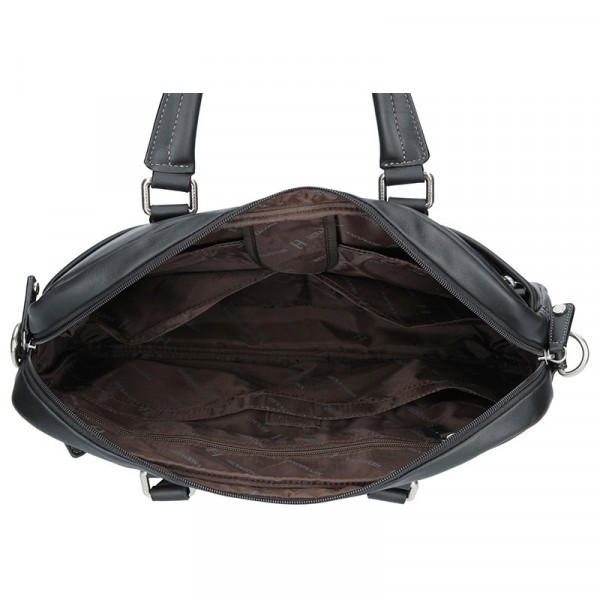 Pánská kožená taška přes rameno Hexagona Moet - černá