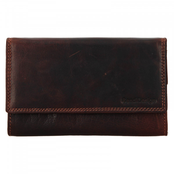Dámská kožená peněženka SendiDesign Ember - hnědá