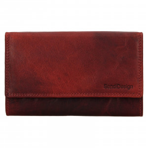 Dámská kožená peněženka SendiDesign Ember - červená