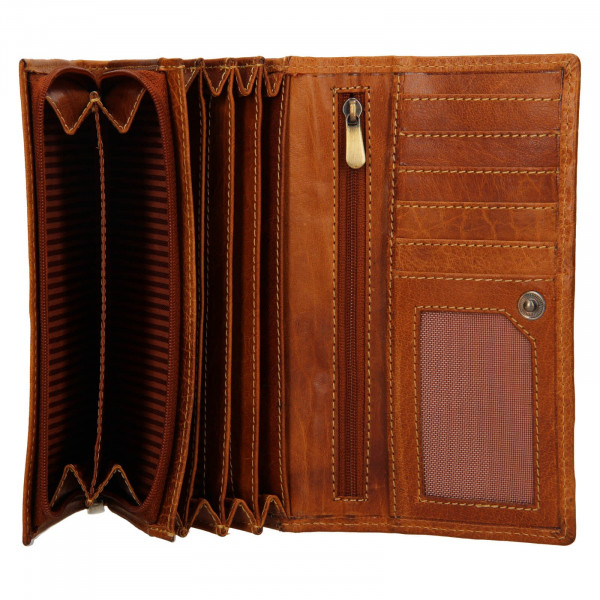 Dámská kožená peněženka SendiDesign Dinta - koňak