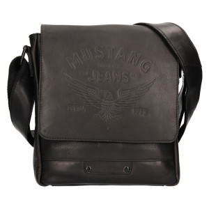 Pánská kožená taška přes rameno Mustang Laden - černá