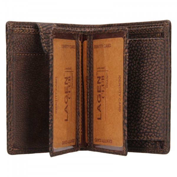 Pánská kožená peněženka Lagen Pavolov - hnědá