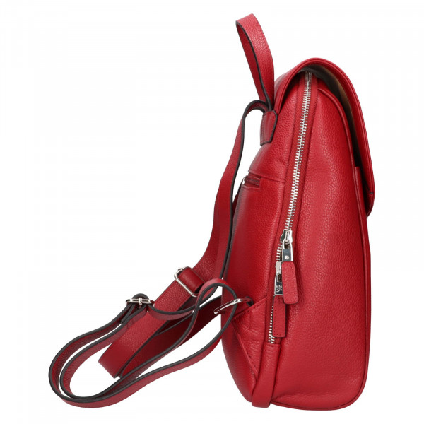 Elegantní dámský kožený batoh Katana Esens - červená