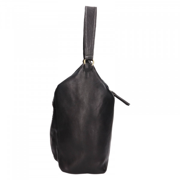 Dámská kožená kabelka Gianní Conti Karla - černá