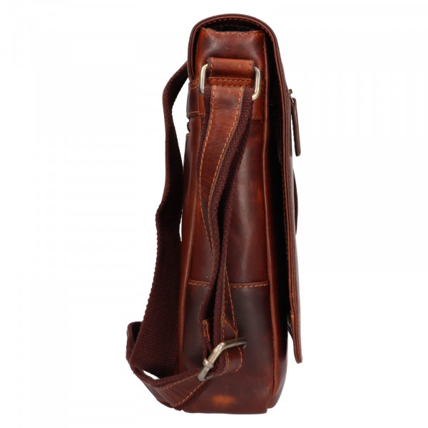 Pánská kožená taška přes rameno Lagen Arizona - hnědá
